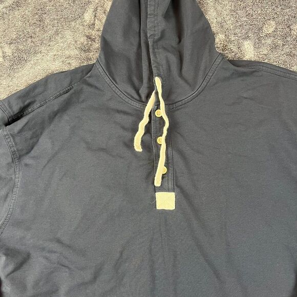 Bylt Drop Cut L/S Hooded Henley Long Sleeve Navy Blue Men's XL Pullover Stretch - Picture 3 of 11